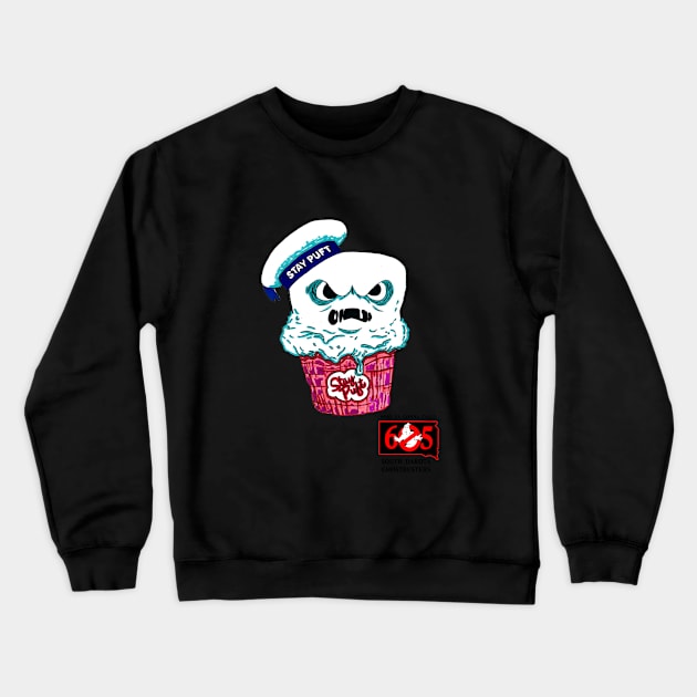 Angry Stay Puft Cupcake Steve Grace Design. Crewneck Sweatshirt by sdghostbusters